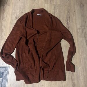 Rust Colored Open Cardigan